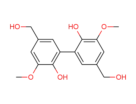 Molecular Structure of 3626-48-0 (6,6'-dihydroxy-5,5'-dimethoxy-(1,1'-biphenyl)-3,3'-dimethanol)