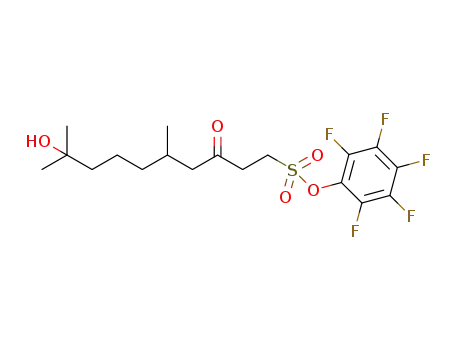 pentafluorophenyl 9-hydroxy-5,9-dimethyl-3-oxodecane-1-sulfonate