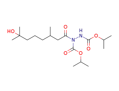 dipropan-2-yl 1-(7-hydroxy-3,7-dimethyloctanoyl)hydrazine-1,2-dicarboxylate