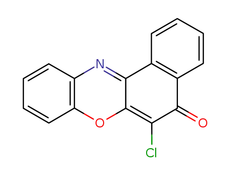 Molecular Structure of 73397-07-6 (5H-Benzo[a]phenoxazin-5-one, 6-chloro-)