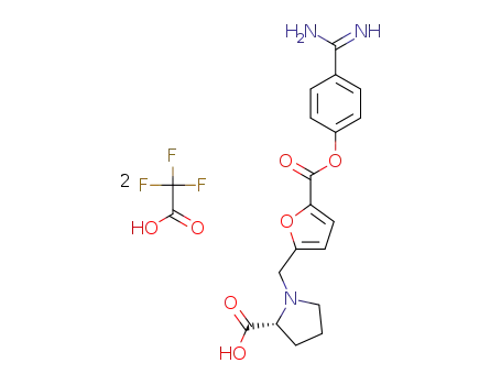 N-{[5-(4-amidinophenoxycarbonyl)furan-2-yl]methyl}-D-proline bis(trifluoroacetate)