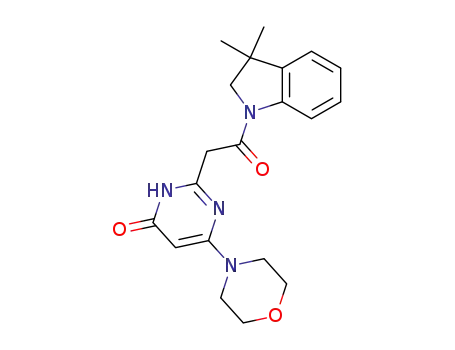 2-[2-(3,3-dimethyl-2,3-dihydro-1H-indol-1-yl)-2-oxoethyl]-6-(morpholin-4-yl)pyrimidin-4(3H)-one