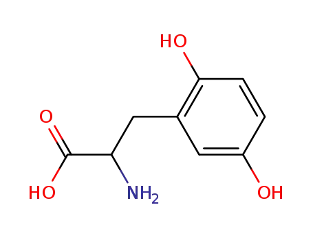 Molecular Structure of 26122-90-7 (2,5-Dihydroxy-DL-Phenylalanine)