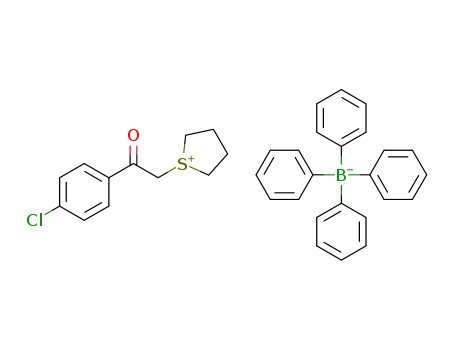 1-(2-(4-chlorophenyl)-2-oxoethyl)tetrahydro-1H-thiophen-1-ium tetraphenylborate