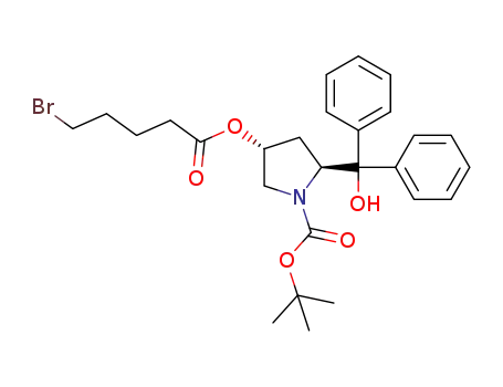 (2S,4R)-tert-butyl 4-((5-bromopentanoyl)oxy)-2-(hydroxydiphenylmethyl)pyrrolidine-1-carboxylate