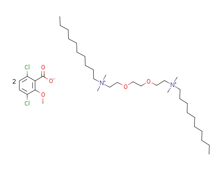 ethylenebis(oxyethylene)bis(dimethyldecylammonium) di[3,6-dichloro-2-methoxybenzoate]