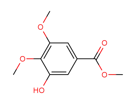 Molecular Structure of 83011-43-2 (Methyl 4,5-dimethoxy-3-hydroxybenzoate)