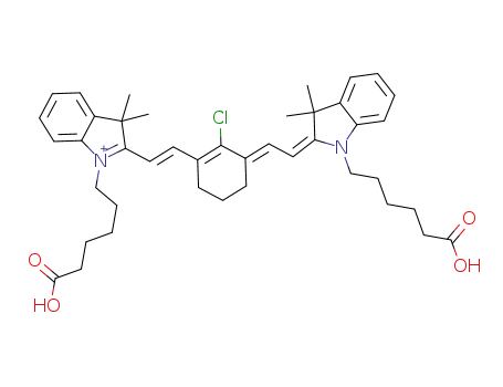 1-(5-carboxypentyl)-2-((E)-2-((E)-3-(2-((E)-1-(5-carboxypentyl)-3,3-dimethylindolin-2-ylidene)ethylidene)-2-chlorocyclohex-1-en-1-yl)vinyl)-3,3-dimethyl-3H-indol-1-ium
