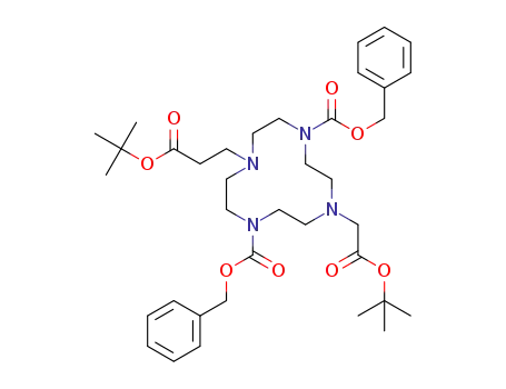 dibenzyl 4-(2-(tert-butoxy)-2-oxoethyl)-10-(3-(tert-butoxy)-3-oxopropyl)-1,4,7,10-tetraazacyclo-dodecane-1,7-dicarboxylate