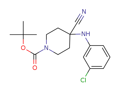 tert-butyl-4-(3-chlorophenylamino)-4-cyanopiperidine-1-carboxylate