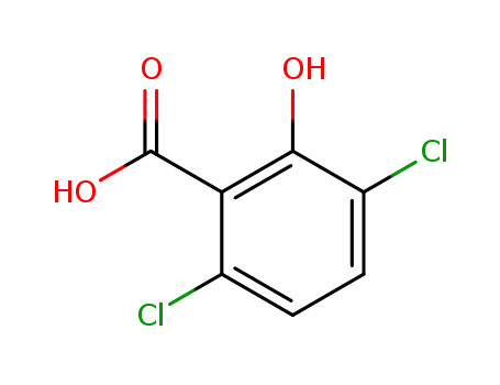 Molecular Structure of 3401-80-7 (3,6-DICHLORO-2-HYDROXY BENZOIC ACID)