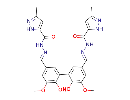 (N',N''E,N',N''E)-N',N''-(6,6'-dihydroxy-5,5'-dimethoxybiphenyl-3,3'-diyl)bis(methan-1-yl-1-ylidene)bis(3-methyl-1H-pyrazole-5-carbohydrazide)