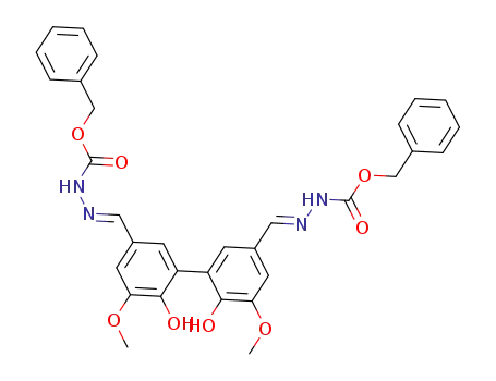 (2E,2'E)-benzyl 2,2'-(6,6'-dihydroxy-5,5'-dimethoxybiphenyl-3,3'-diyl)bis(methan-1-yl-1-ylidene)bis(hydrazinecarboxylate)