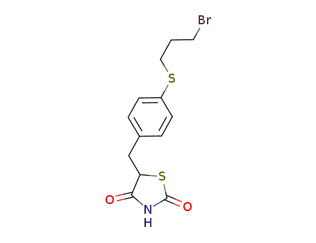 5-(4-((3-bromopropyl)thio)benzyl)thiazolidine-2,4-dione