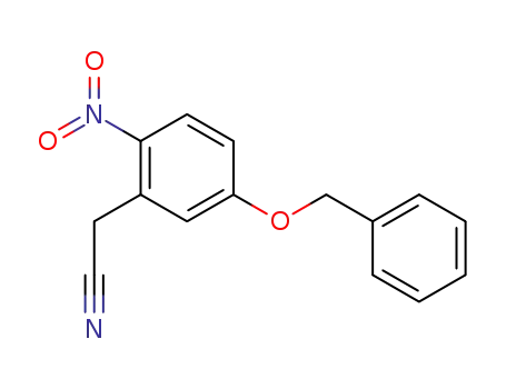 Molecular Structure of 15566-30-0 (Benzeneacetonitrile, 2-nitro-5-(phenylmethoxy)-)