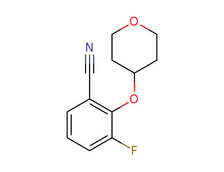 3-fluoro-2-(tetrahydro-2H-pyran-4-yloxy)benzonitrile