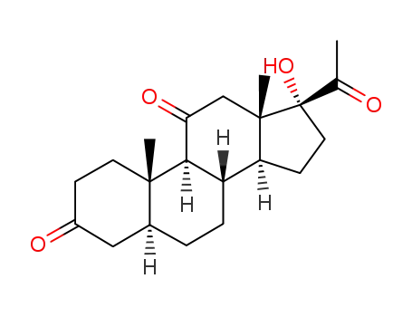 17-acetyl-17-hydroxy-10,13-dimethyl-1,2,4,5,6,7,8,9,12,14,15,16-dodecahydrocyclopenta[a]phenanthrene-3,11-dione cas  1923-68-8