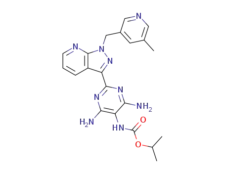 4,6-diamino-2-[1-(5-methylpyridin-3-yl)methyl-1H-pyrazolo[3,4-b]pyridin-3-yl]-5-pyrimidylamino isopropyl formate