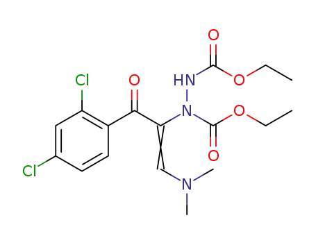 diethyl 1-(1-(dimethylamino)-3-oxo-3-(2,4-dichlorophenyl)prop-1-en-2-yl)hydrazine-1,2-dicarboxylate