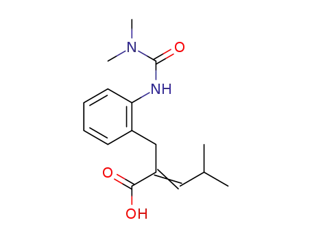 2-(2-(3,3-dimethylureido)benzyl)-4-methylpent-2-enoic acid