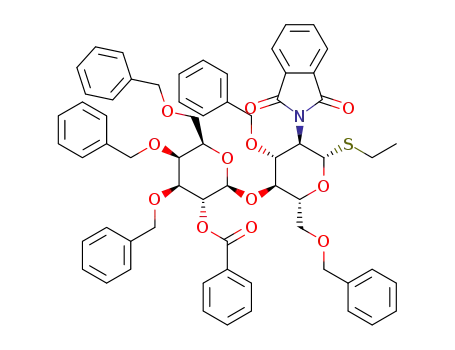 ethyl O-(2-O-benzoyl-3,4,6-tri-O-benzyl-β-D-galactopyranosyl)-(1→4)-3,6-di-O-benzyl-2-deoxy-2-phthalimido-1-thio-β-D-glucopyranoside