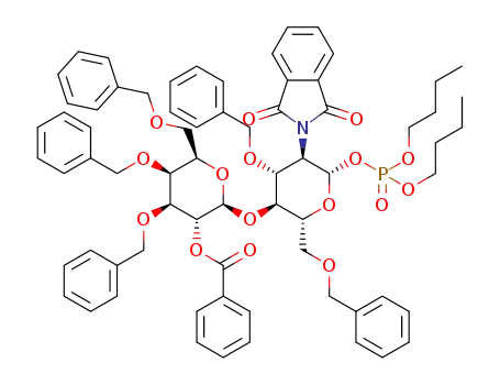 di-O-butyl O-(2-O-benzoyl-3,4,6-tri-O-benzyl-β-D-galactopyranosyl)-(1→4)-4,6-di-O-benzyl-2-deoxy-2-phthalimido-β-D-glucopyranosylphosphate