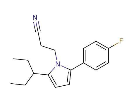 3-[2-(1-Ethyl-propyl)-5-(4-fluoro-phenyl)-pyrrol-1-yl]-propionitrile