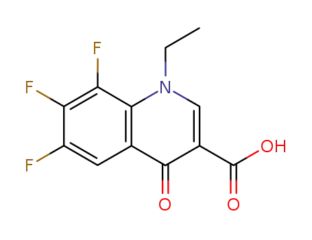 Molecular Structure of 75338-42-0 (1-Ethyl-6,7,8-trifluoro-1,4-dihydro-4-oxo-2-quinolinecarboxylic acid)
