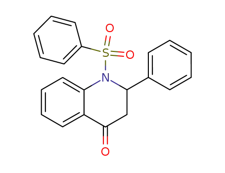 Molecular Structure of 124857-02-9 (4(1H)-Quinolinone, 2,3-dihydro-2-phenyl-1-(phenylsulfonyl)-)