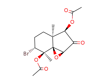 (1R*,3R*,3aS*,4R*,5R*,7aS*)-1,4-diacetoxy-5-bromo-3,3a-epoxy-4,7a-dimethyl-1,3,3a,4,5,6,7,7a-octahydro-2H-inden-2-one