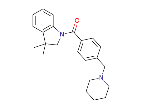 (3,3-dimethylindolin-1-yl)(4-(piperidin-1-ylmethyl)phenyl)methanone