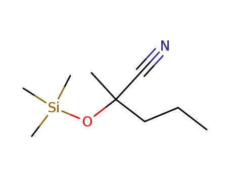 Molecular Structure of 91390-80-6 (Pentanenitrile, 2-methyl-2-[(trimethylsilyl)oxy]-)
