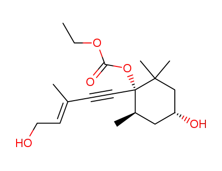 ethyl (1S,4R,6R)-4-hydroxy-1-(5-hydroxy-3-methyl-3E-penten-1-ynyl)-2,2,6-trimethylcyclohexylcarbonate
