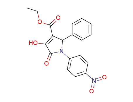 Molecular Structure of 131189-28-1 (1-(4-Nitrophenyl)-4,5-dioxo-2-phenyl-3-pyrrolidinecarboxylic acid ethyl ester)