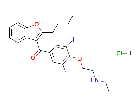 Molecular Structure of 96027-74-6 (Desethyl Amiodarone Hydrochloride)