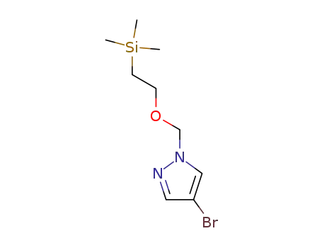 Molecular Structure of 133560-58-4 (4-bromo-1-((2-(trimethylsilyl)ethoxy)methyl)-1H-pyrazole)