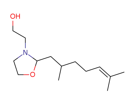 Molecular Structure of 42822-96-8 (2-(2,6-Dimethyl-5-heptenyl)oxazolidine-3-ethanol)