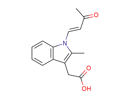 Molecular Structure of 88114-69-6 (1H-Indole-3-acetic acid, 2-methyl-1-(3-oxo-1-butenyl)-)