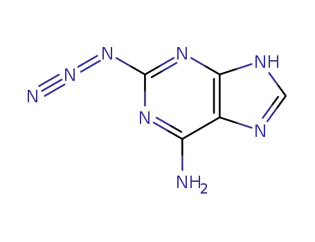 Molecular Structure of 10536-81-9 (1-(6-amino-5H-purin-2-yl)triaza-1,2-dien-2-ium)