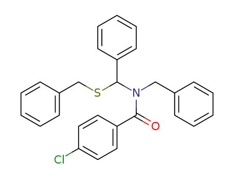 N-Benzyl-N-(benzylsulfanyl-phenyl-methyl)-4-chloro-benzamide