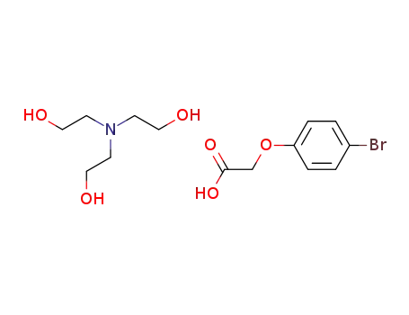 Molecular Structure of 67026-09-9 (2-hydroxy-N,N-bis(2-hydroxyethyl)ethanaminium (4-bromophenoxy)acetate)