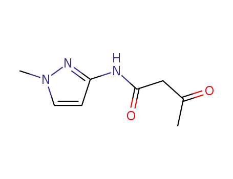 Molecular Structure of 91027-92-8 (Butanamide, N-(1-methyl-1H-pyrazol-3-yl)-3-oxo-)