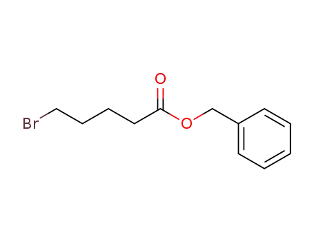 Molecular Structure of 60343-28-4 (Pentanoic acid, 5-bromo-, phenylmethyl ester)