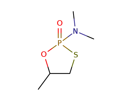 Molecular Structure of 83296-07-5 (1,3,2-Oxathiaphospholan-2-amine, N,N,5-trimethyl-, 2-oxide)