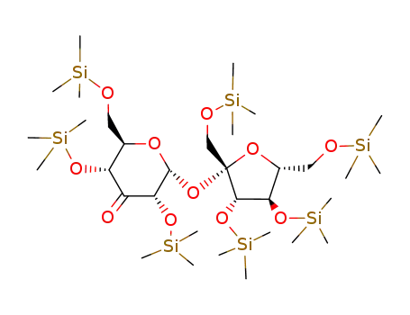 (2,4,6-tri-O-trimethylsilyl)-α-D-ribo-hexopyranosyl-3-ulose-<1-<*>2>-(1',3',4',6'-tetra-O-trimethylsilyl)-β-D-fructofuranoside