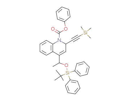 4-[1-(tert-Butyl-diphenyl-silanyloxy)-ethyl]-2-trimethylsilanylethynyl-2H-quinoline-1-carboxylic acid phenyl ester