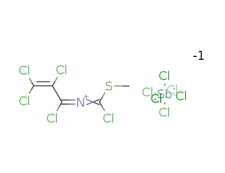 1,3,4,5,5-pentachloro-1-methylthio-2-azonia-1,2,4-pentatriene hexachloroantimonate