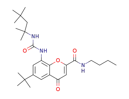 6-tert-Butyl-4-oxo-8-[3-(1,1,3,3-tetramethyl-butyl)-ureido]-4H-chromene-2-carboxylic acid butylamide