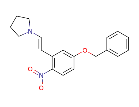Molecular Structure of 153805-85-7 (1-[2-(5-BENZYLOXY-2-NITROPHENYL)VINYL]PYRROLIDINE)