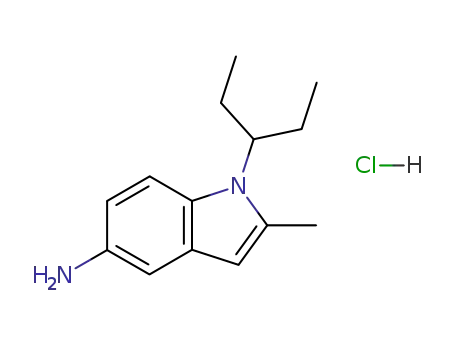 5-amino-2-methyl-1-(1-ethylpropyl)indole hydrochloride